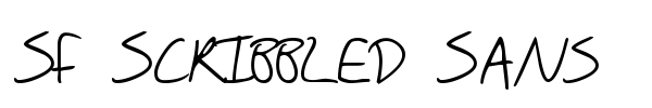 SF Scribbled Sans font preview